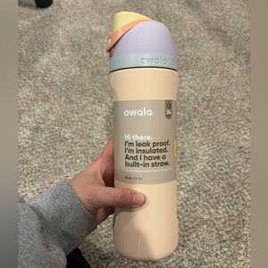 Owala Insulated Water Bottle with Straw - Pink and Pastel 24 oz